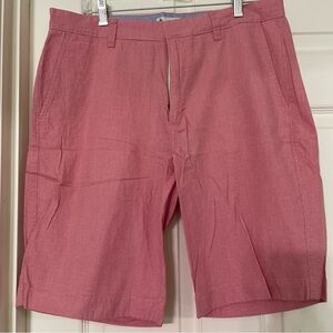 J. Crew Pink‎ and White 100% Cotton Flat Front Shorts 33x11